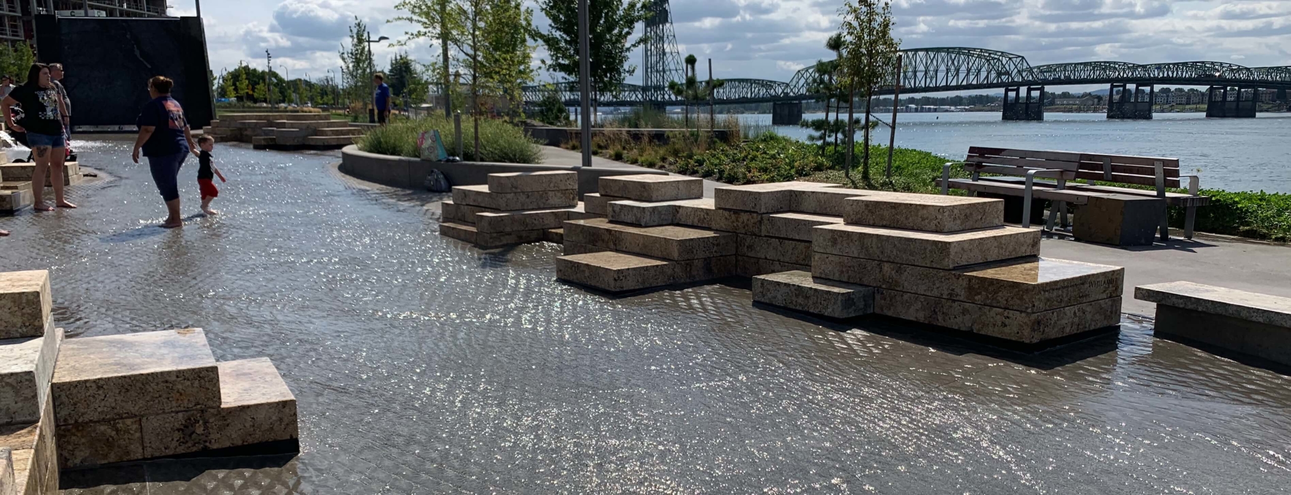 Columbia River Water Feature at Vancouver Waterfront Park Opens