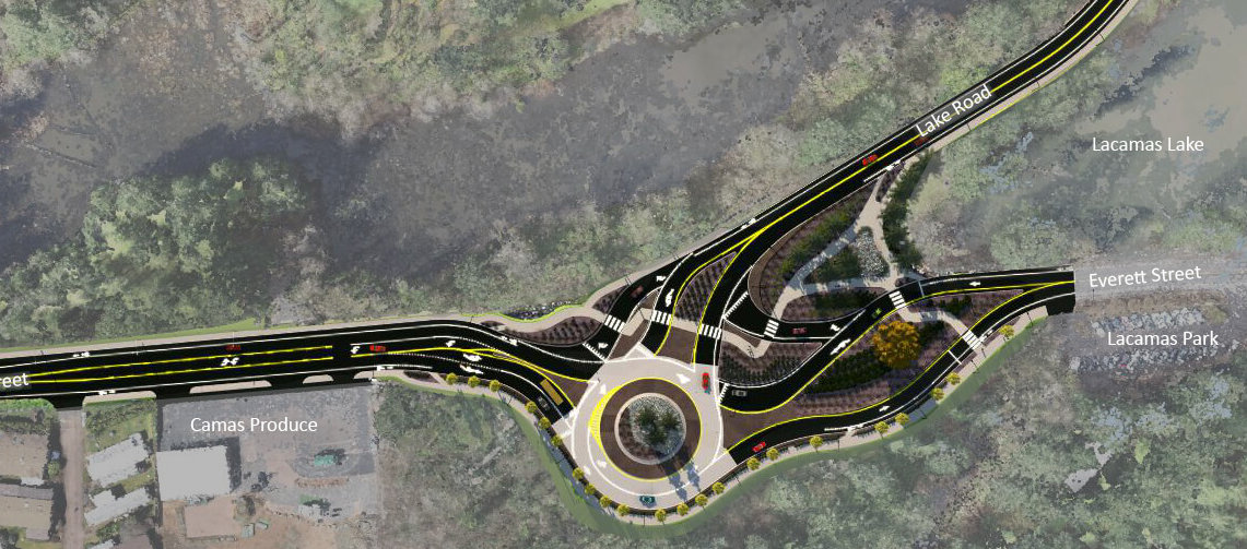 Lake/Everett Roundabout Contract Awarded; Start Date Likely Delayed